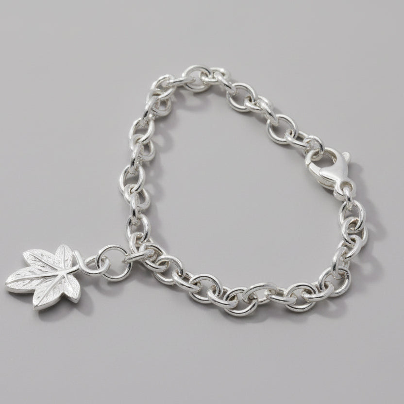 Ivy Leaf Silver Charm