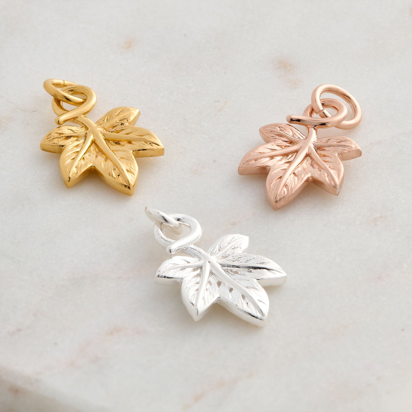 Ivy Leaf Silver Charm