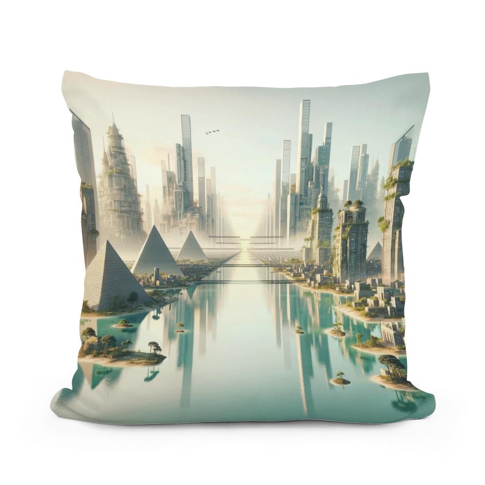 Timeless City Reflections Cotton Cushion