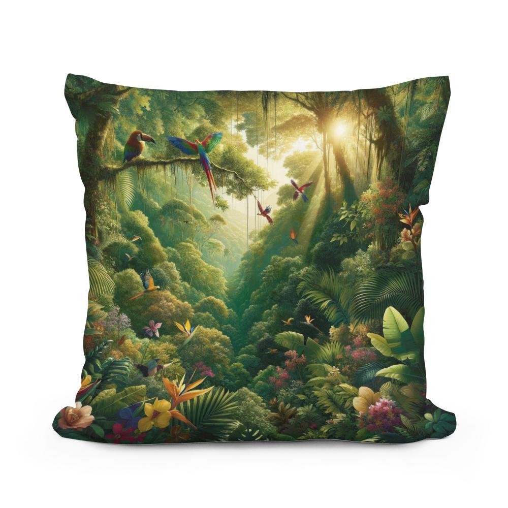 Verdant Canopy Cotton Cushion