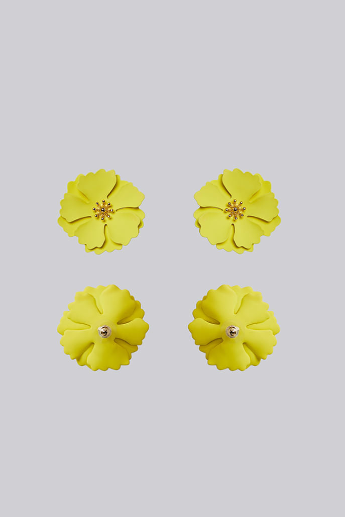Louche Jalicia Flower Earring - Yellow