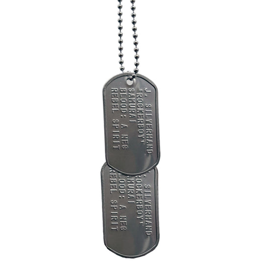 'J SILVERHAND' Military U.S DOG TAGS Necklace Cosplay Pendant Gaming Collector Inspired