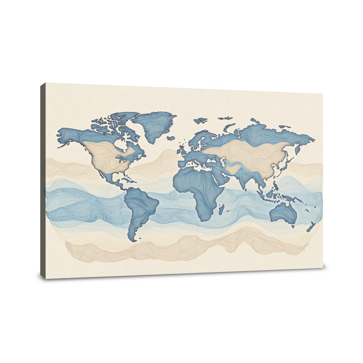 Worldly Outlines Canvas
