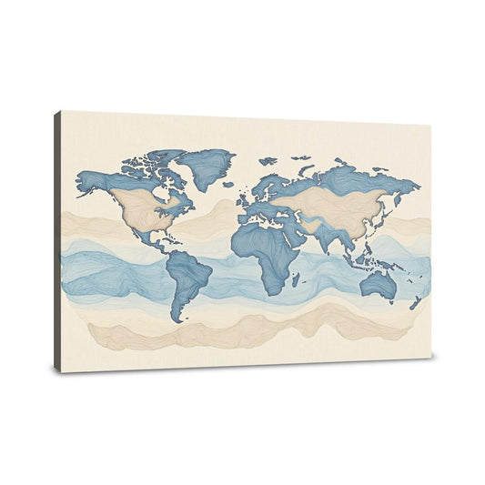 Worldly Outlines Canvas