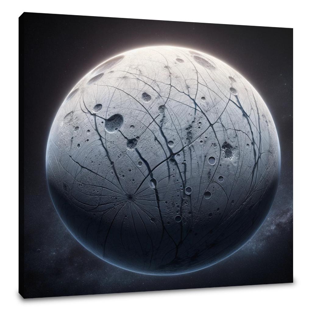 Europa's Subsurface Mystery Canvas