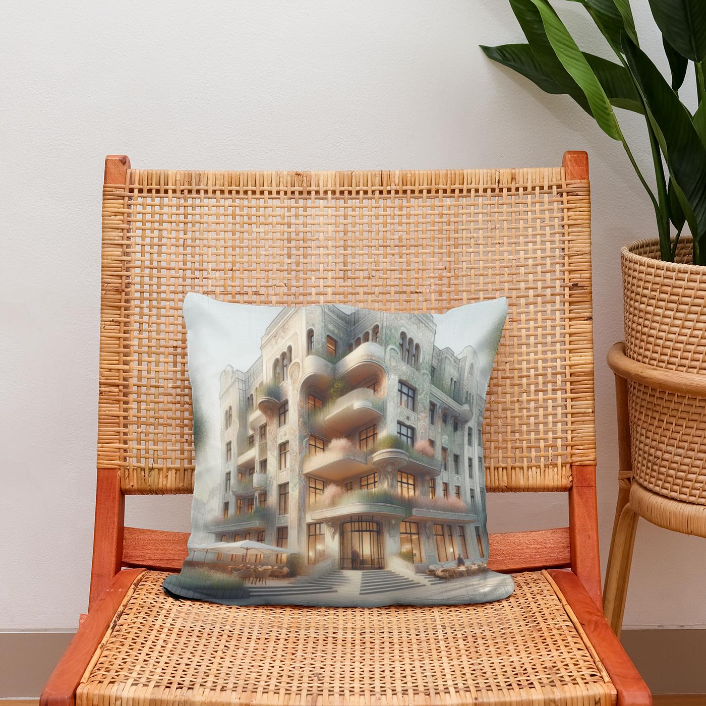 Art Nouveau Harmony Cotton Cushion