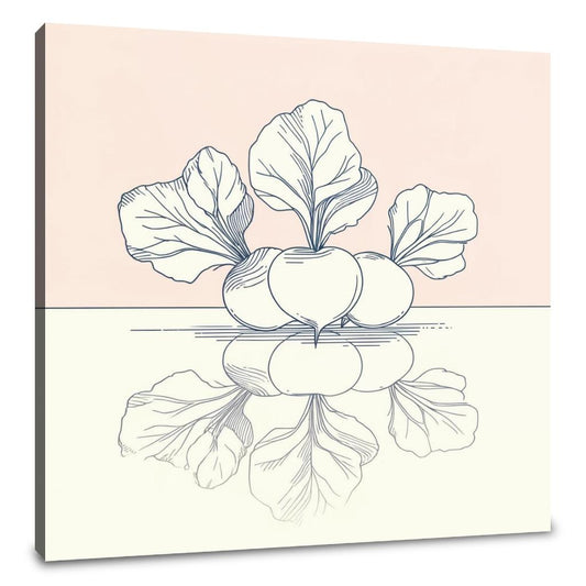 Serene Radish Reflections Canvas
