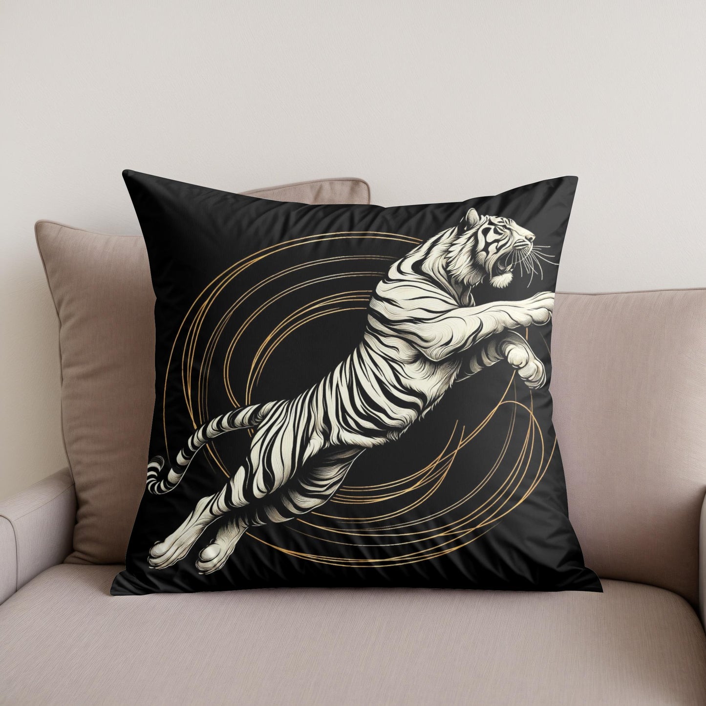 Golden Leap Majesty Cotton Cushion