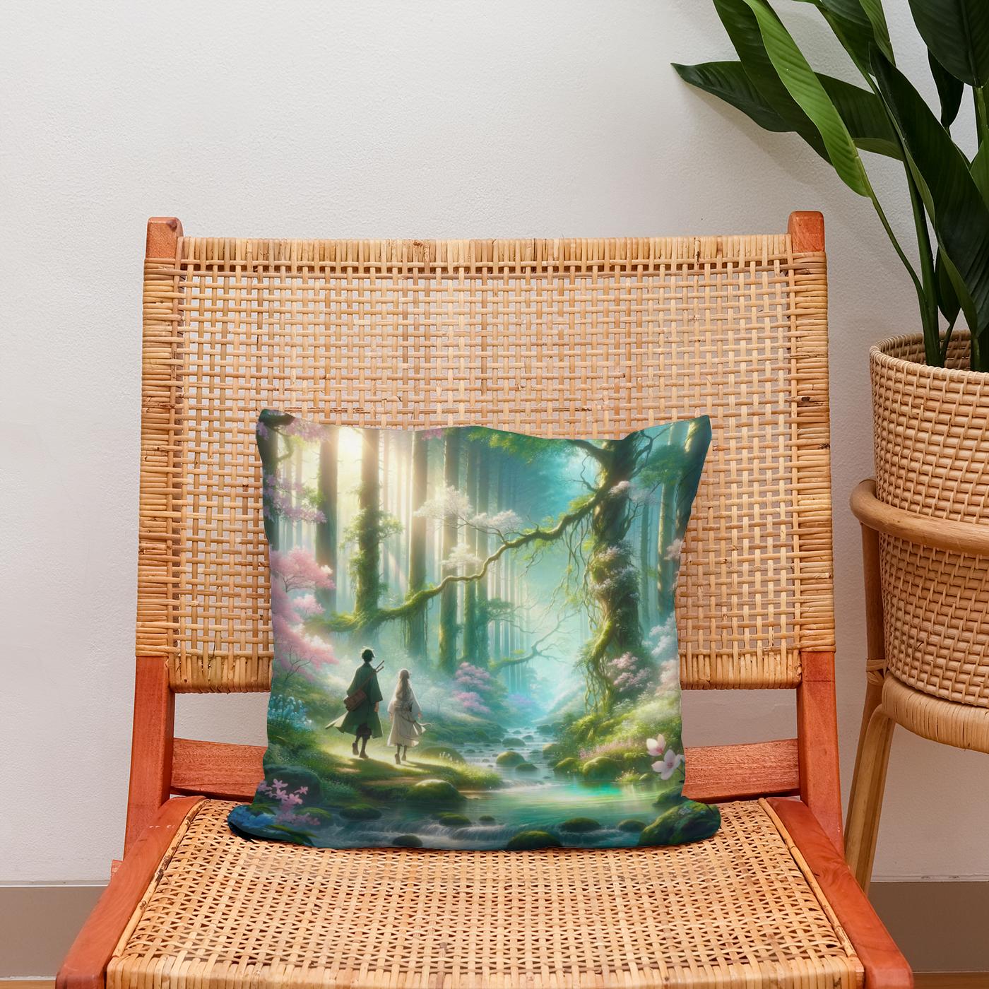 Enchanted Forest Journey Cotton Cushion