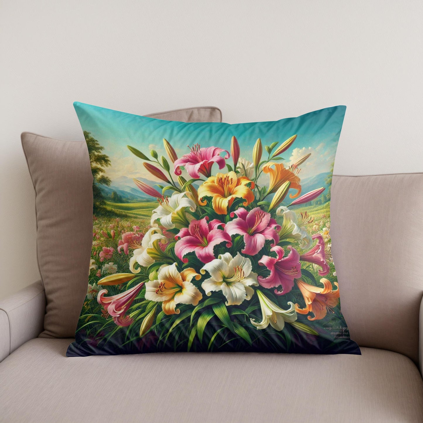 Eternal Lilies Cotton Cushion
