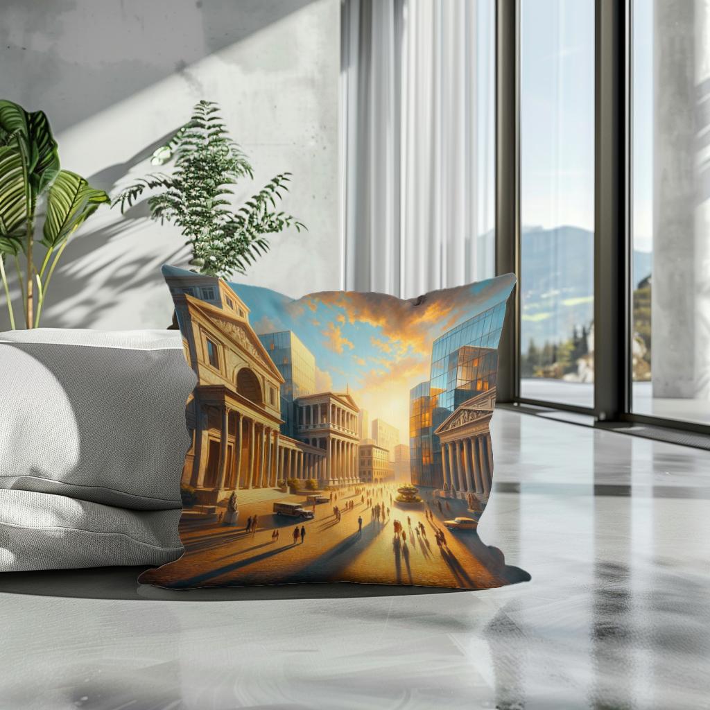 Harmonic Piazza Glow Cotton Cushion