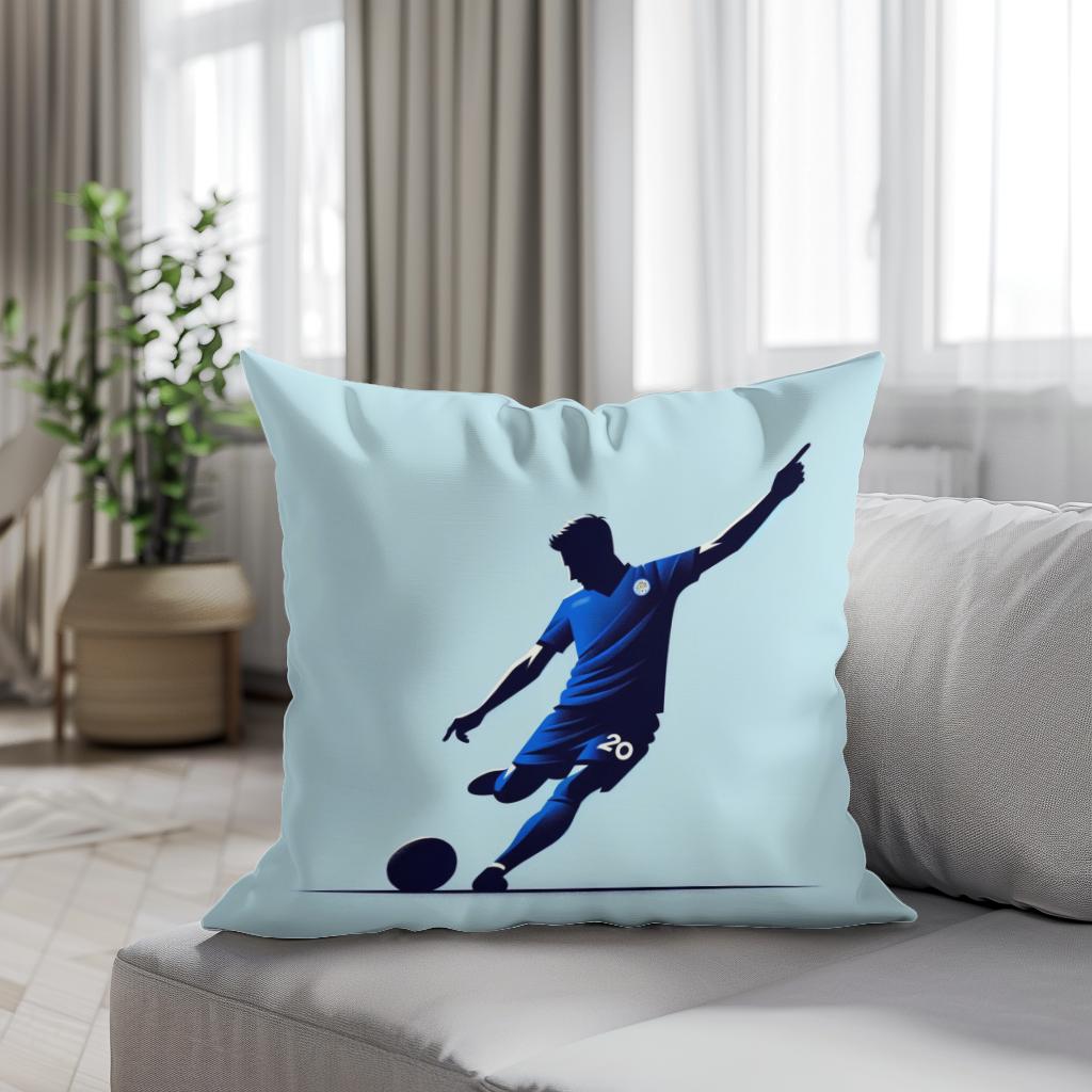 Royal Blue Strike Cotton Cushion