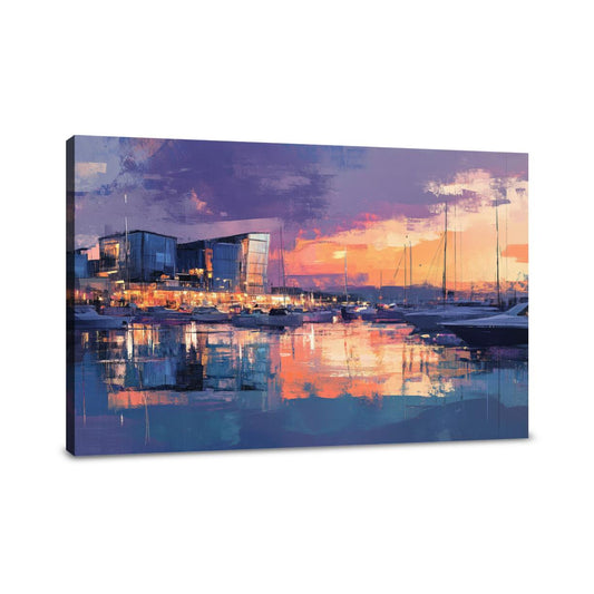 Southampton Marina Twilight Canvas