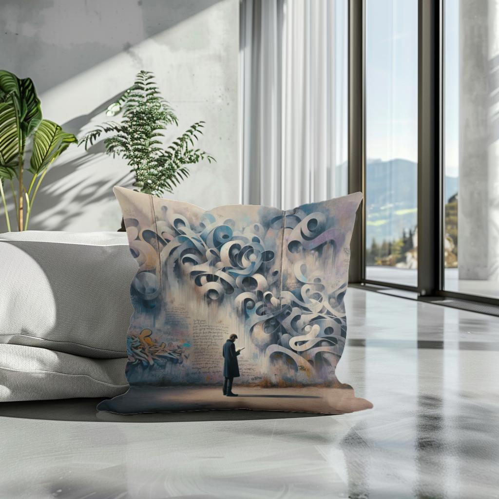 Poetic Murals Cotton Cushion