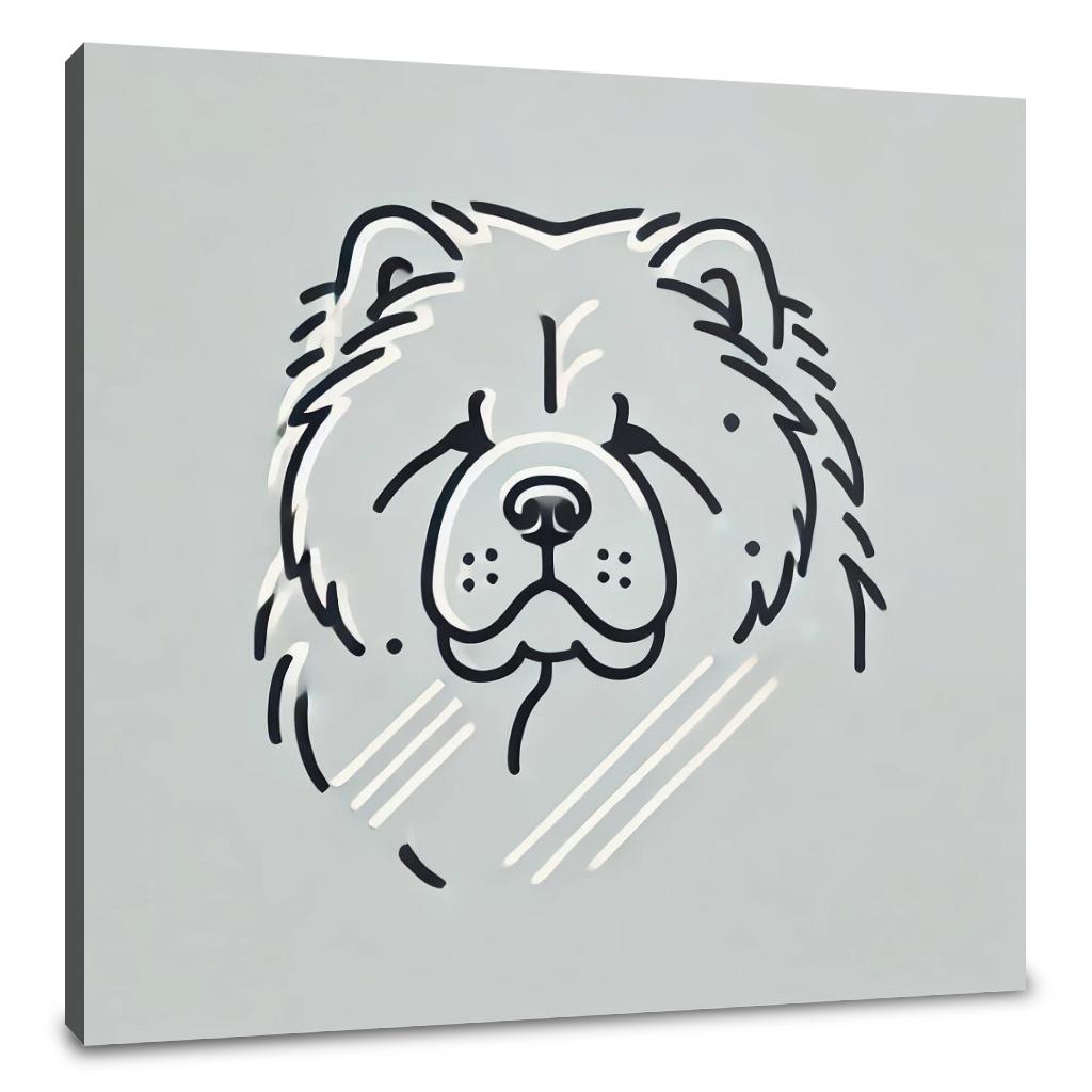 Minimalist Chow Chow Canvas