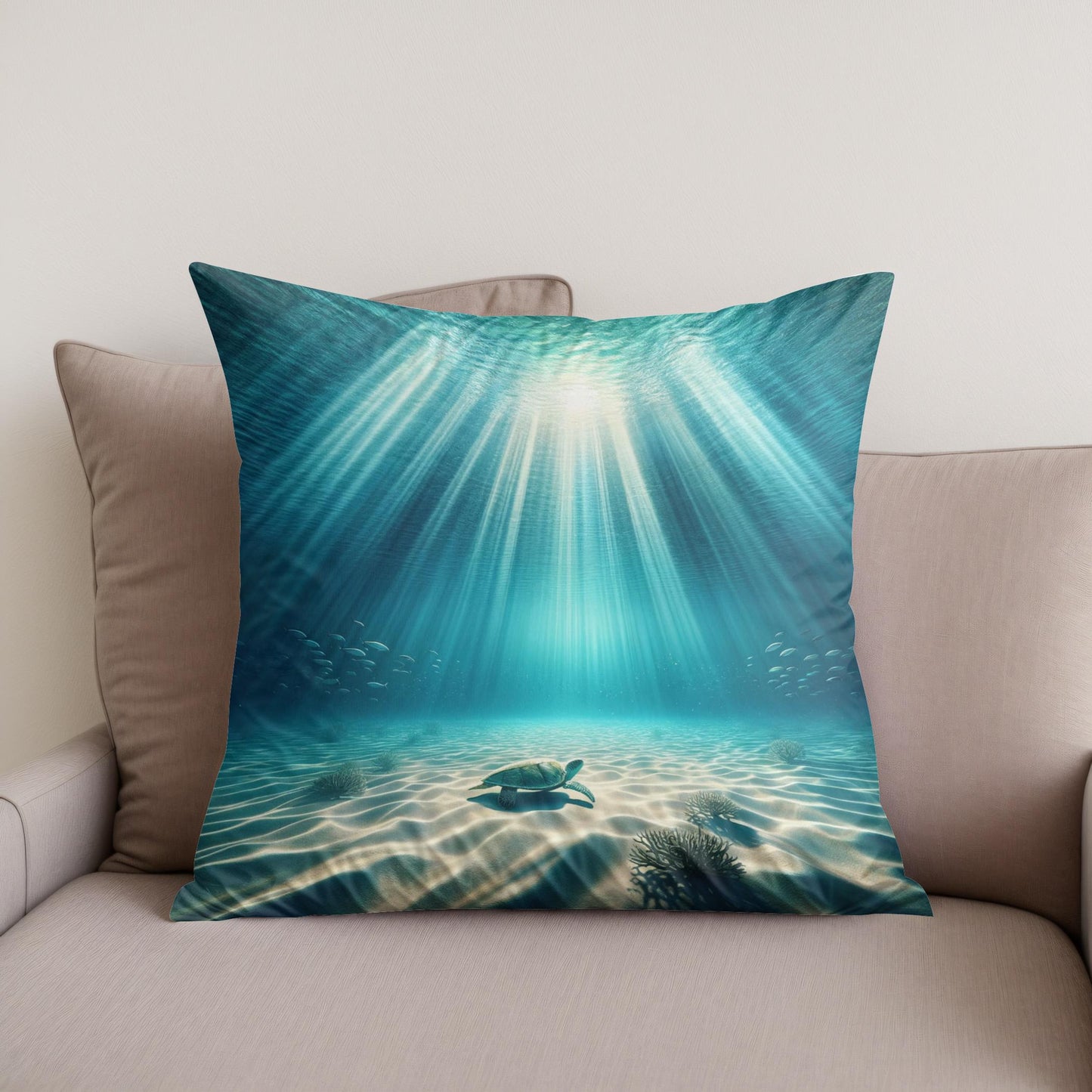 Aquatic Bliss Cotton Cushion