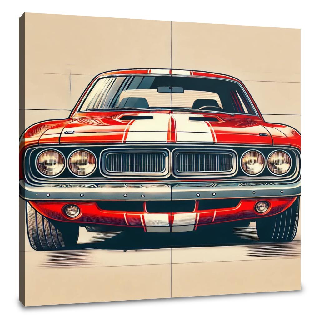 Classic Muscle Car Canvas