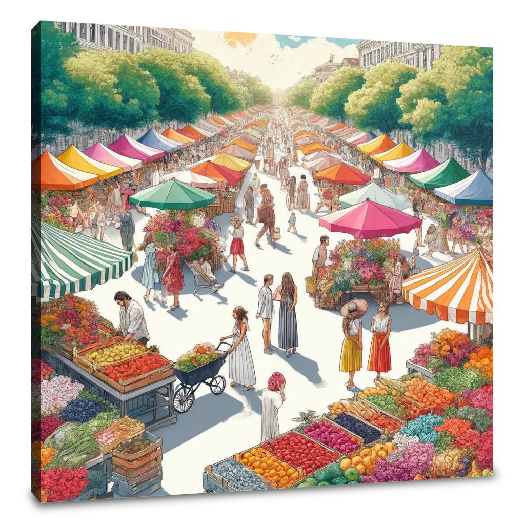 Market Vibrance Summer Canvas