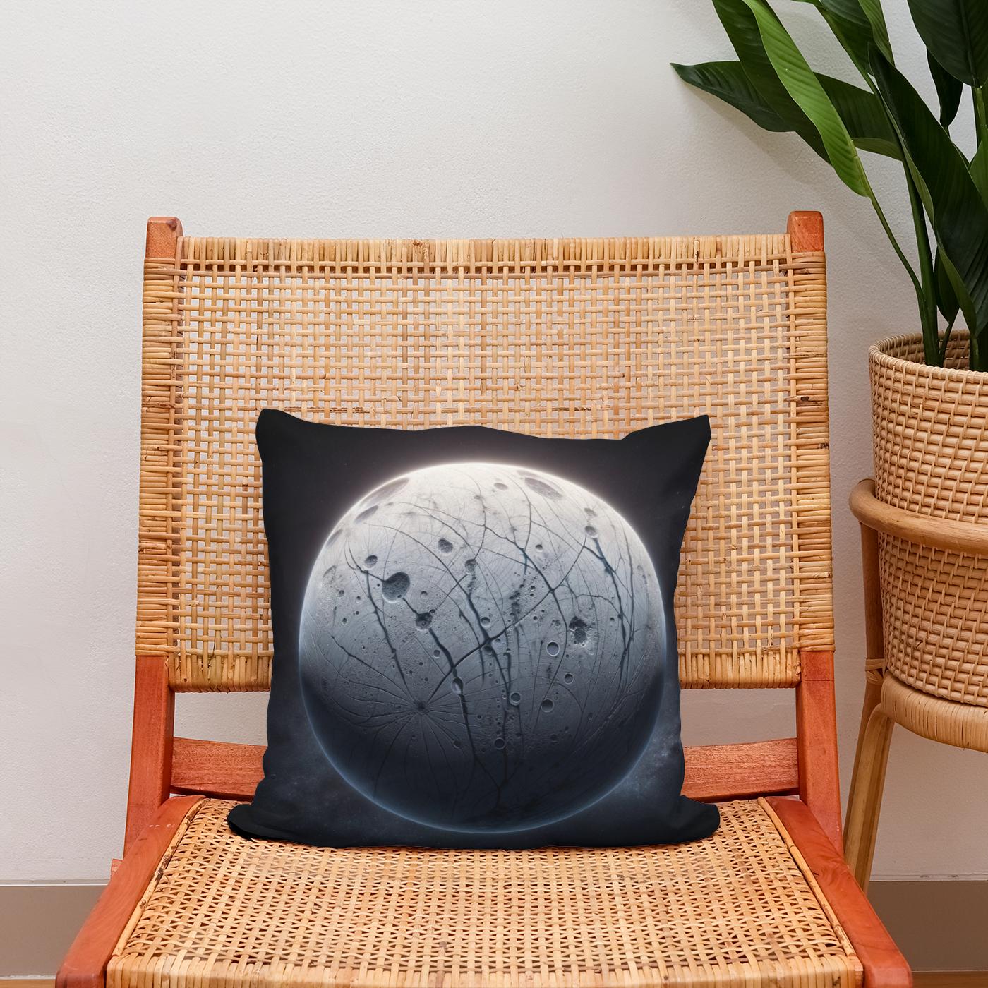 Europa's Subsurface Mystery Cotton Cushion