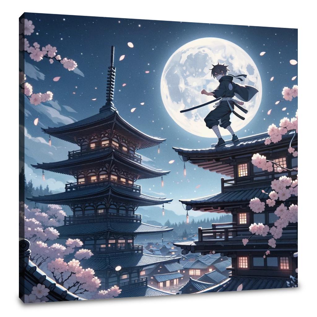 Moonlit Ninja Canvas