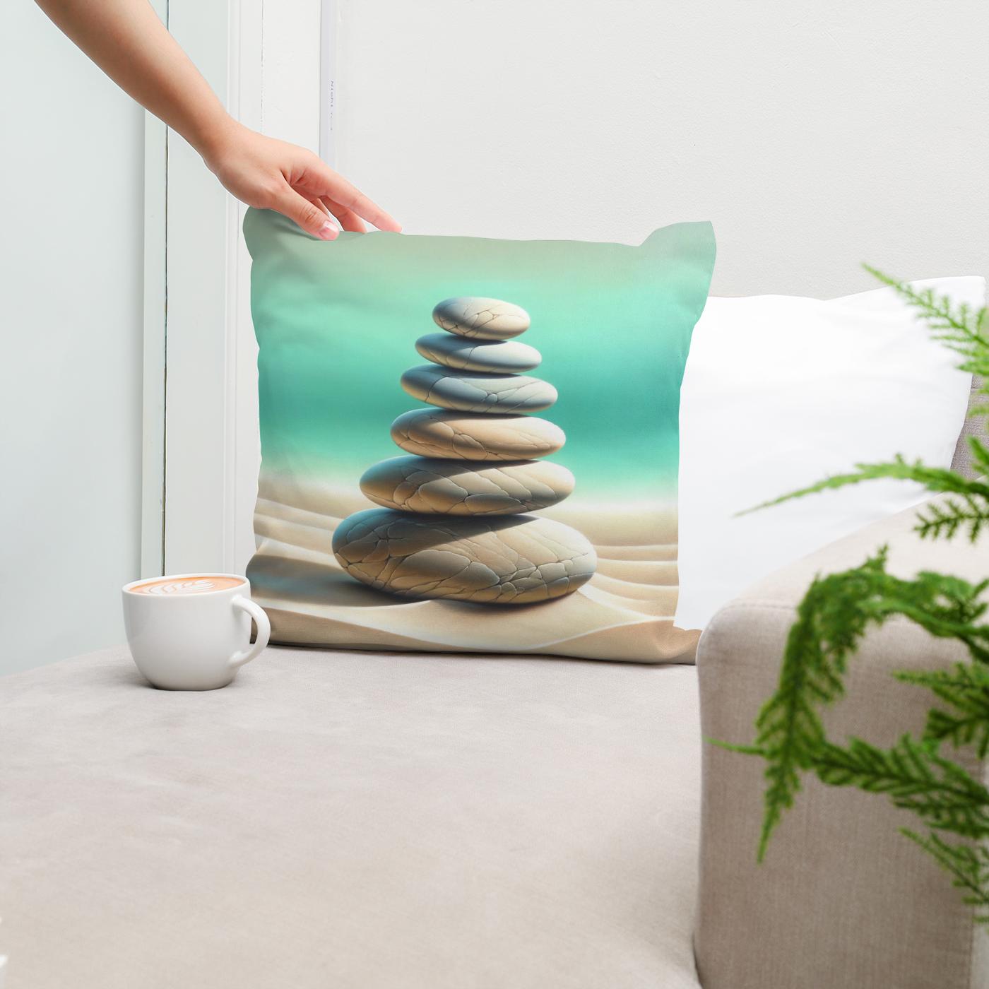 Zen Stone Array Cotton Cushion