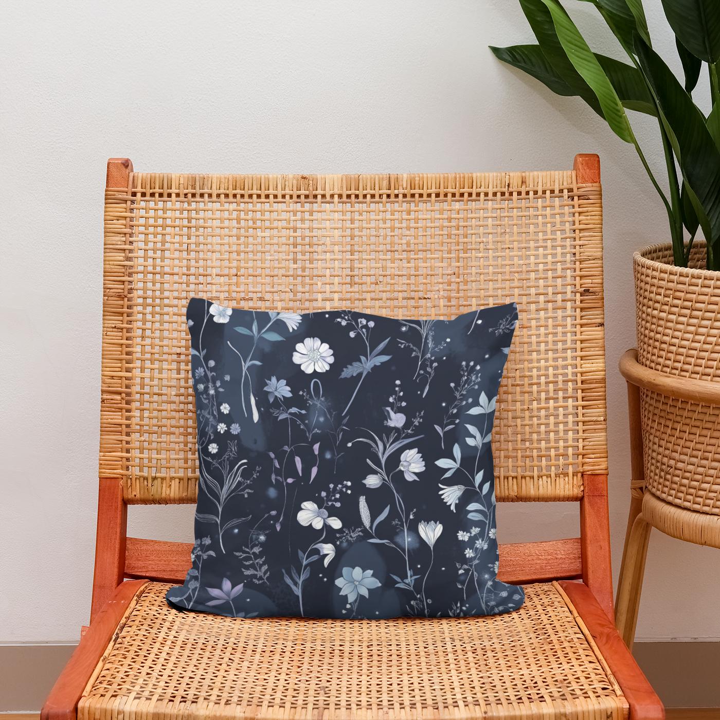 Moonlit Meadow Cotton Cushion