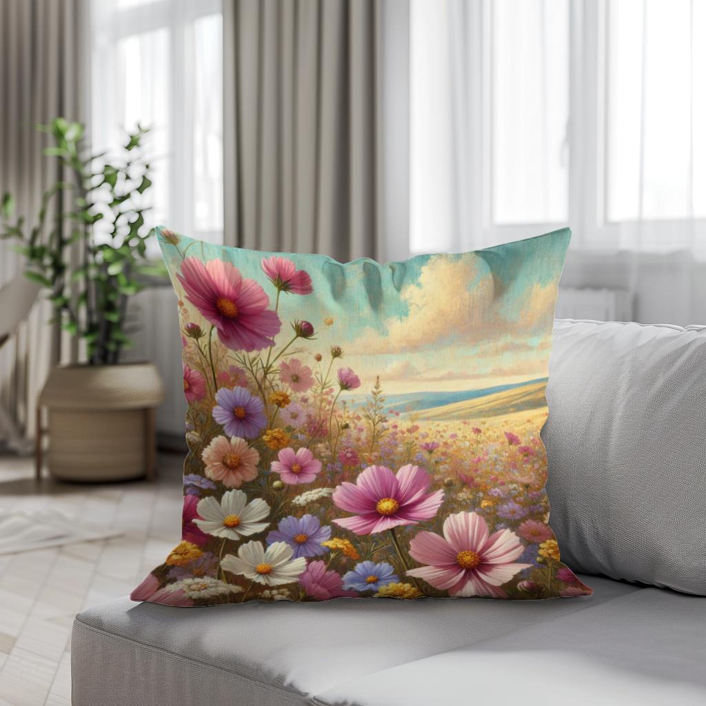 Summer Blooms Cotton Cushion