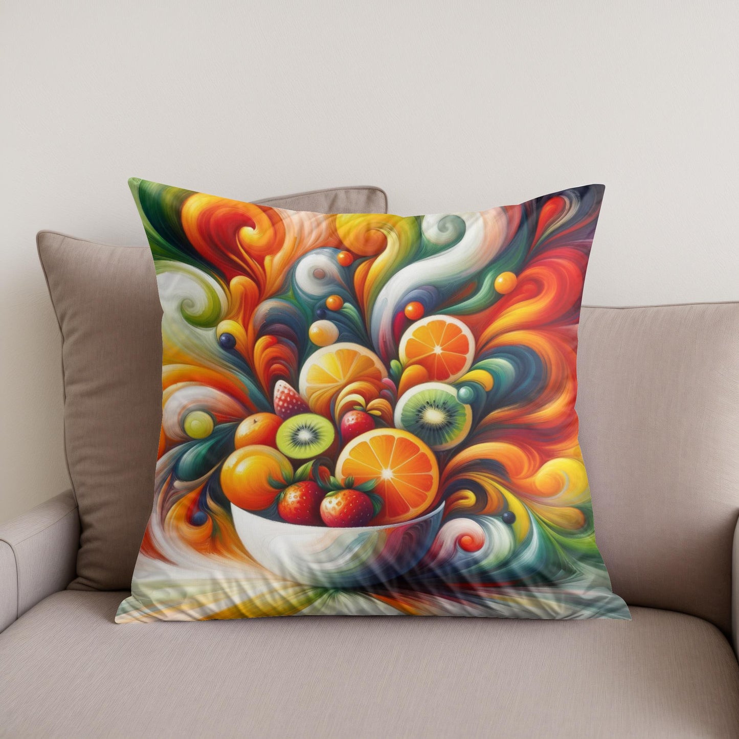 Fruit Fusion Fantasy Cotton Cushion