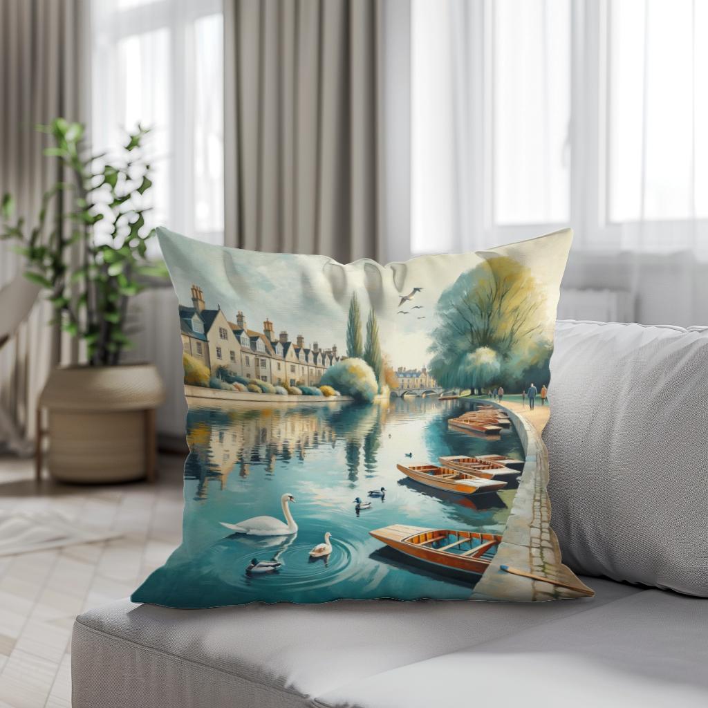 Cambridge Calm Cotton Cushion