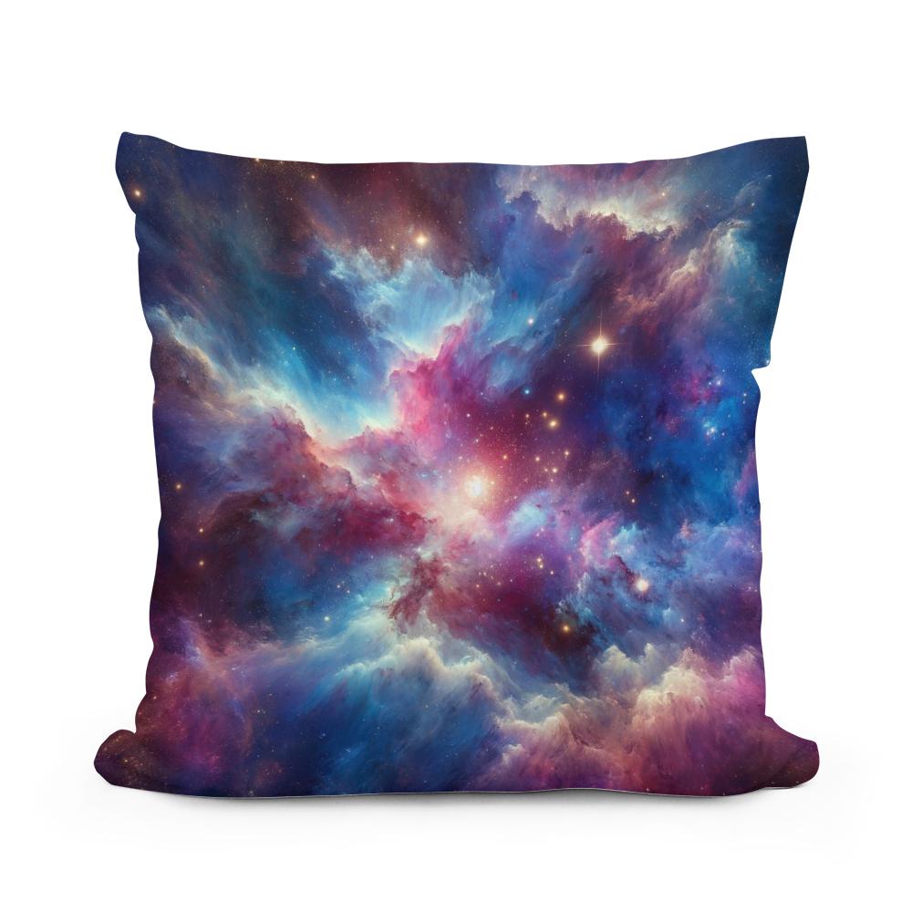 Starry Nebula Artwork Cotton Cushion