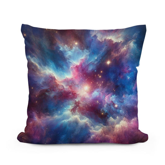 Starry Nebula Artwork Cotton Cushion
