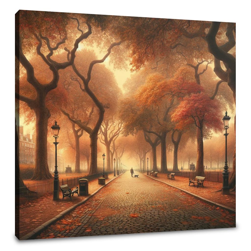 Autumn Park Elegance Canvas