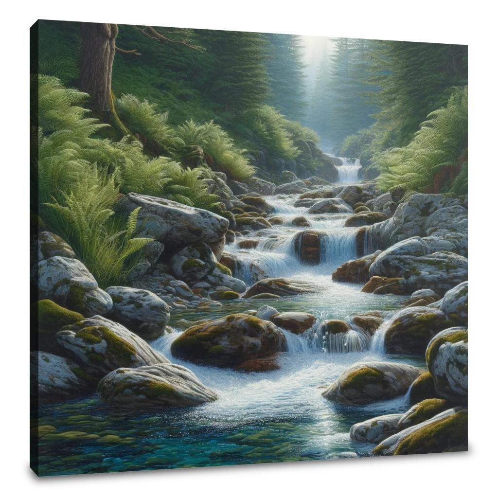 Crystal Stream Canvas