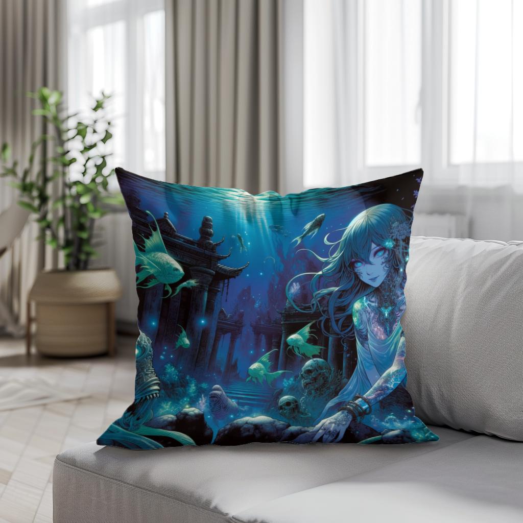 Abyssal Guardian Cotton Cushion