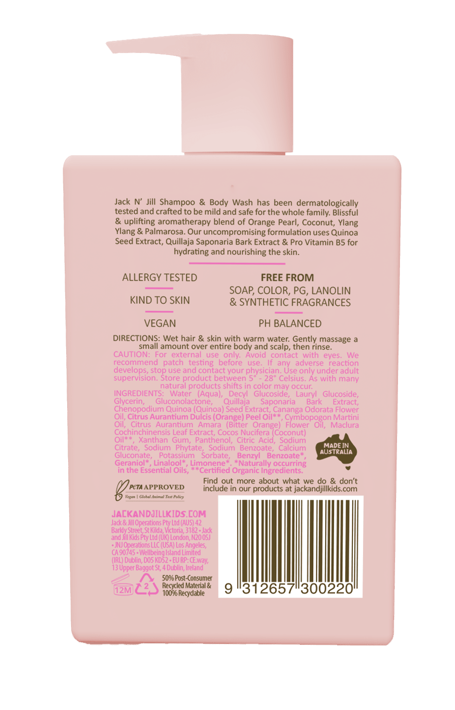 Jack N’ Jill Kids Shampoo & Body Wash -  300ml