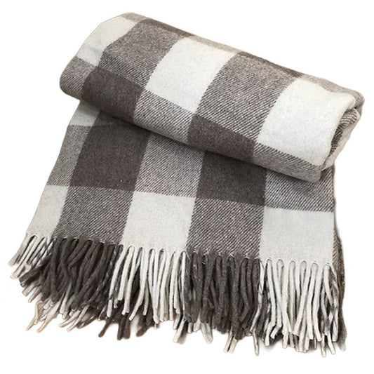 Jacob Check Recycled Wool Blanket