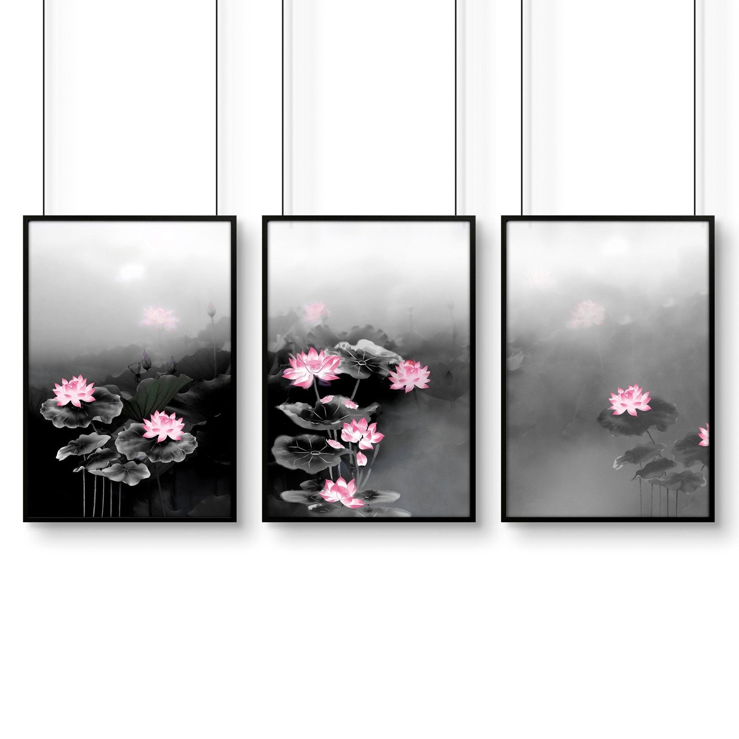 Japandi Interiors | Set of 3 Asian Inspired Wall art Prints