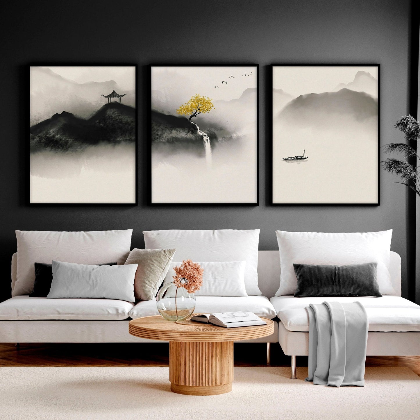 Japanese wall hanging | set of 3 wall art prints