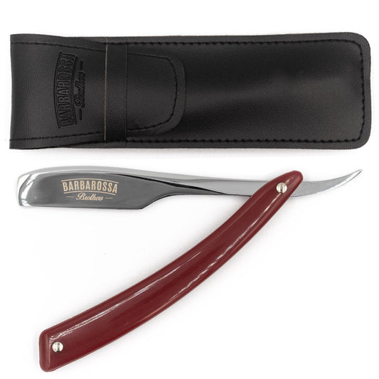 Japanese Kamisori Cut Throat Razor - Foldable - in Fire Red