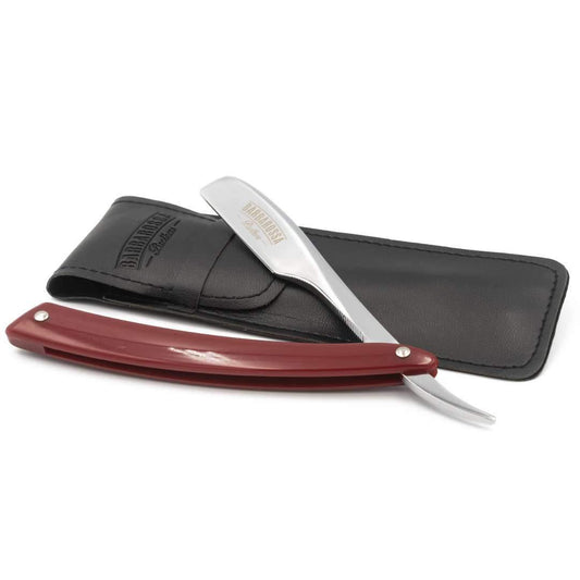 Japanese Kamisori Cut Throat Razor - Foldable - in Fire Red