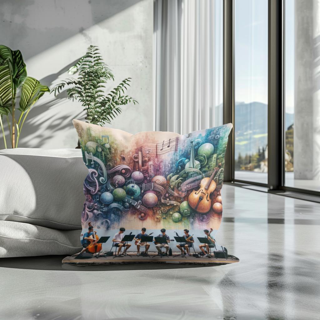 Symphony of the Streets Cotton Cushion