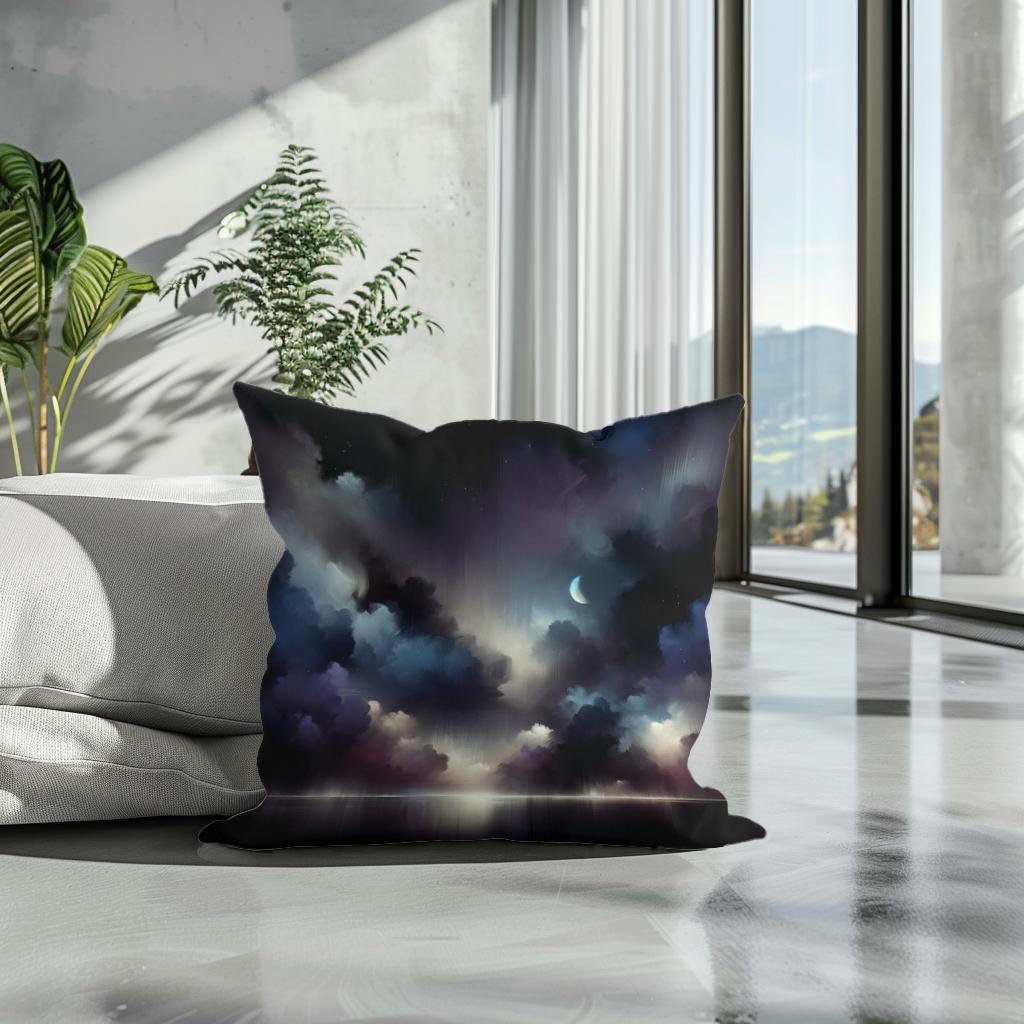 Nocturnal Contemplation Cotton Cushion