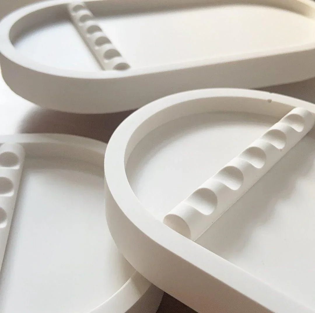 Oval Tool Tray - Natural Handmade Jesmonite