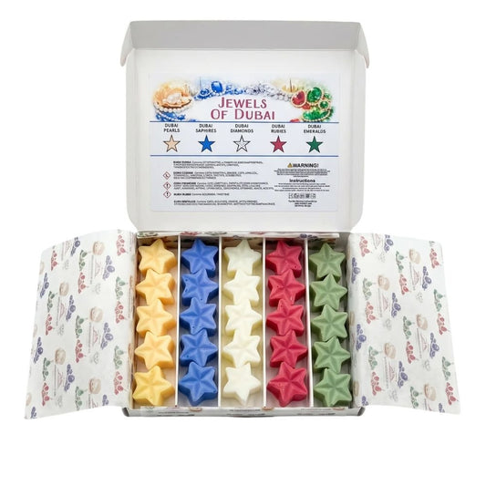 Jewels of Dubai Wax Melt Selection Box – 5 Luxury Dubai-Inspired Scents