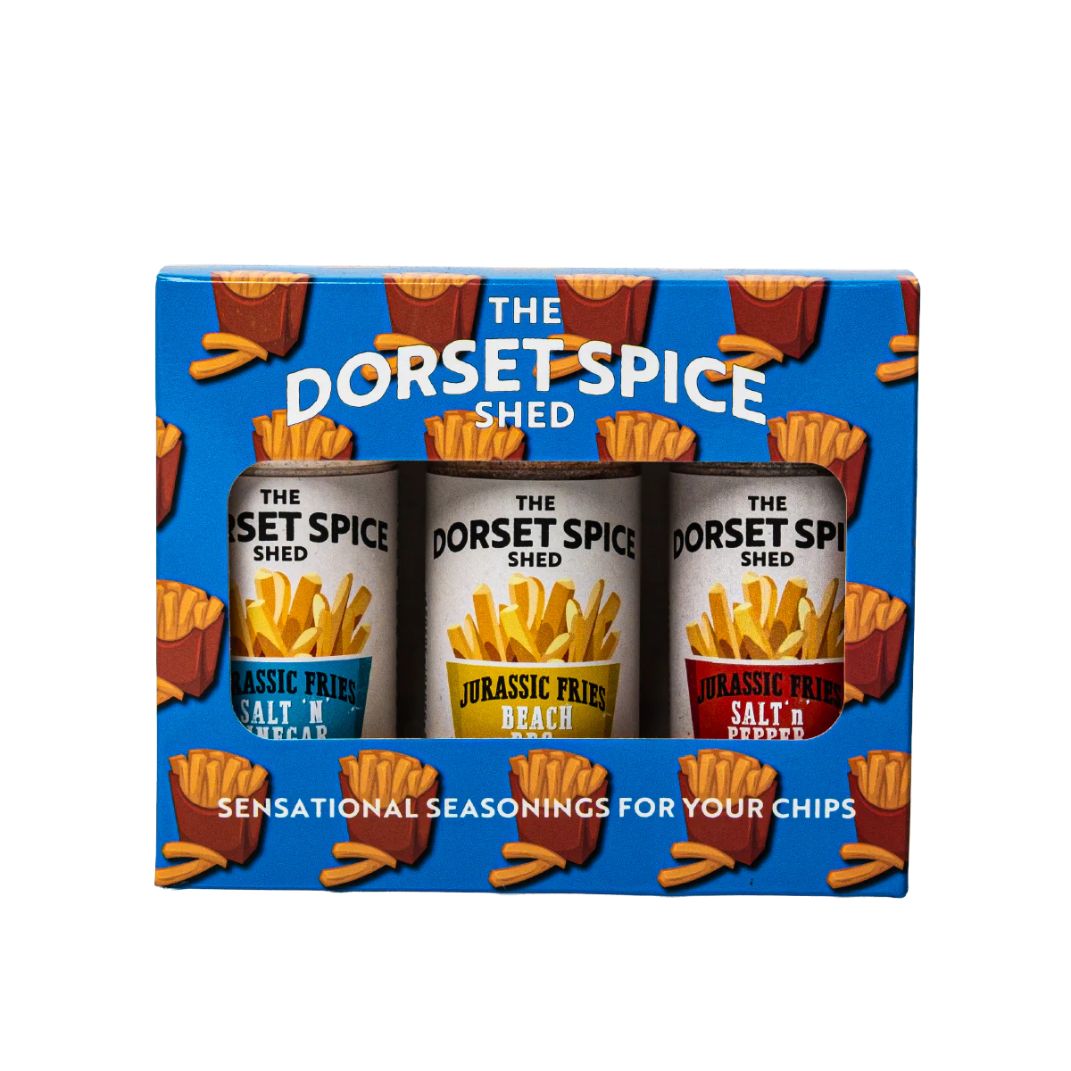 Jurassic Fries Gift Pack Three flavours BBQ, Chinese Salt & Pepper & Salt & Vinegar