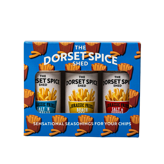 Jurassic Fries Gift Pack Three flavours BBQ, Chinese Salt & Pepper & Salt & Vinegar