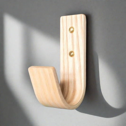 Ash Wall Hooks | Heavy Duty Wooden Coat Hooks | Handcrafted Hardwood | UK Made