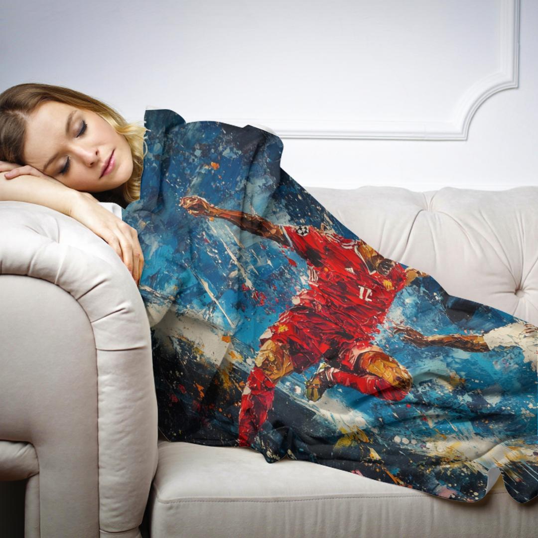 Football Aerial Duel Blanket
