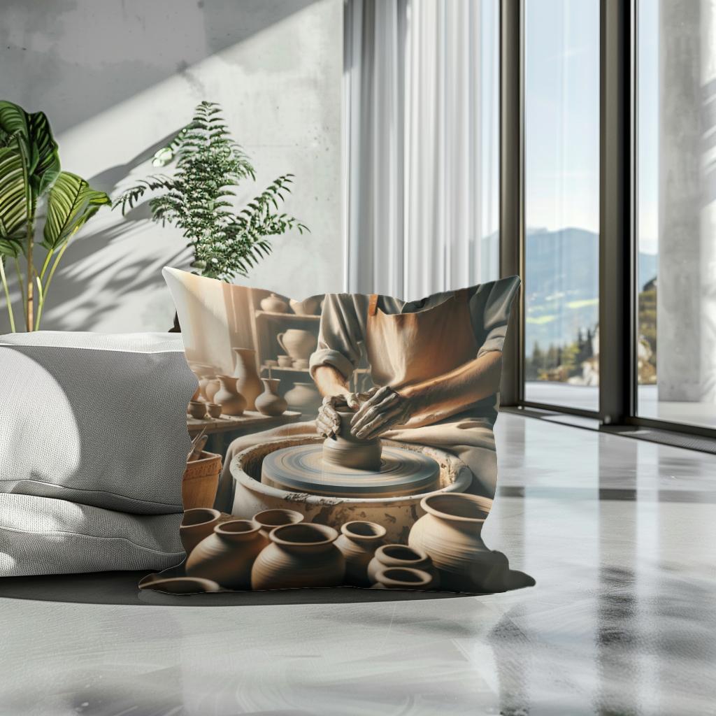 Earthen Hands Cotton Cushion