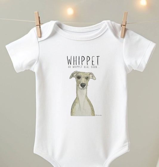 Whippet-Approved Snuggles: The Cutest Baby Bodysuit Ever!